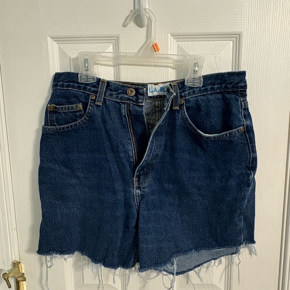 L.A. Blues Navy Denim Cutoff Shorts